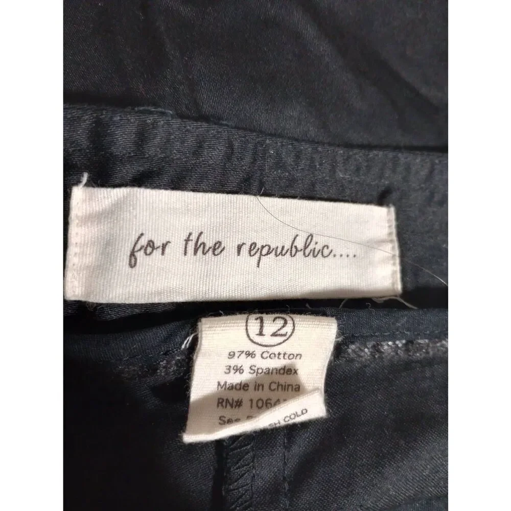 For the Republic Shorts‎ Ladies 12 Black Chino